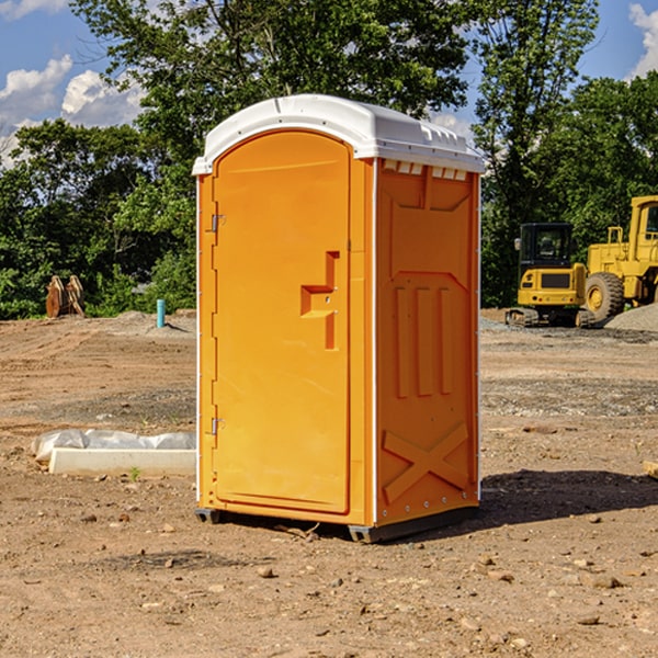 how often are the portable toilets cleaned and serviced during a rental period in Spring Brook